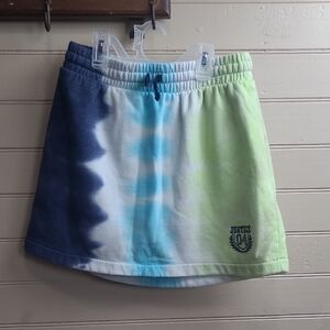 Justice Blue and Green Tie-Dye Skirt
